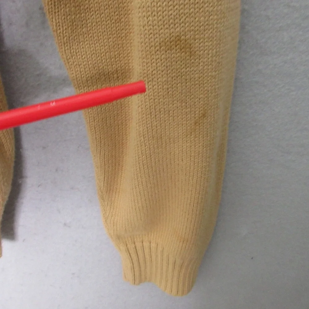 Vintage J Crew Sweater Men‎ Camel Color Oarsman Logo Cotton Preppy Knit Preppy